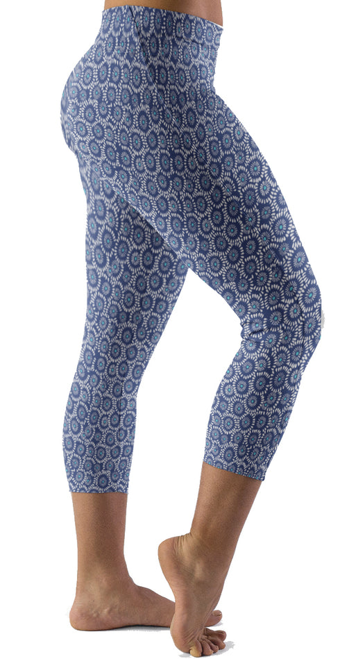 Shibori Blue Capri
