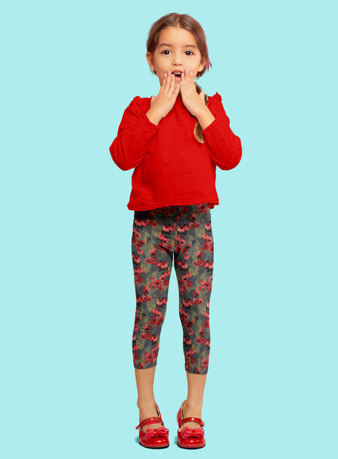 Winter Rose Kids Leggings