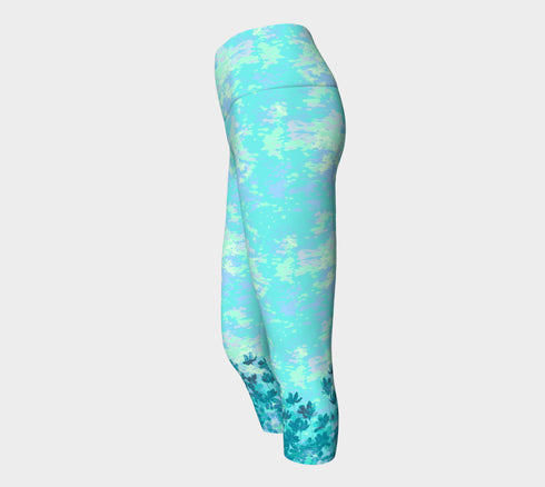 Floral Pastel Border Capri