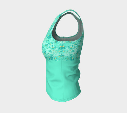 Aqua Floral Tank