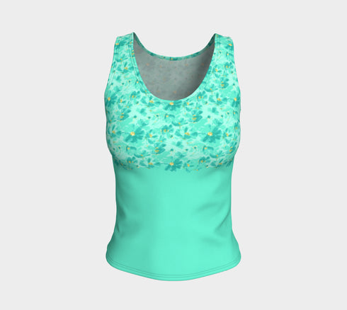 Aqua Floral Tank