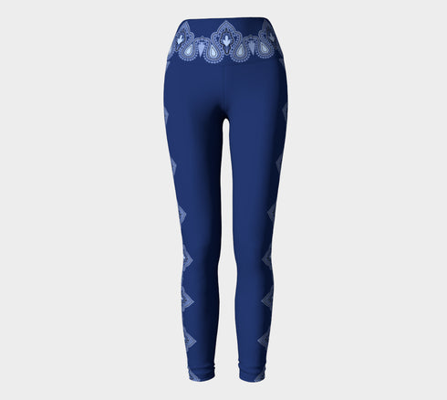 Boho Denim Panel Legging