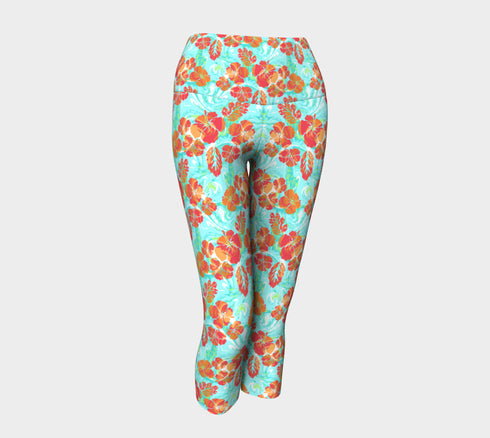 Hibiscus Swirl Capri