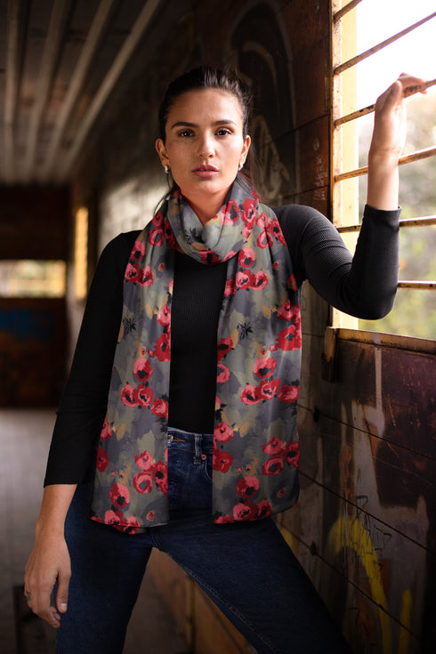 Winter Roses Scarf